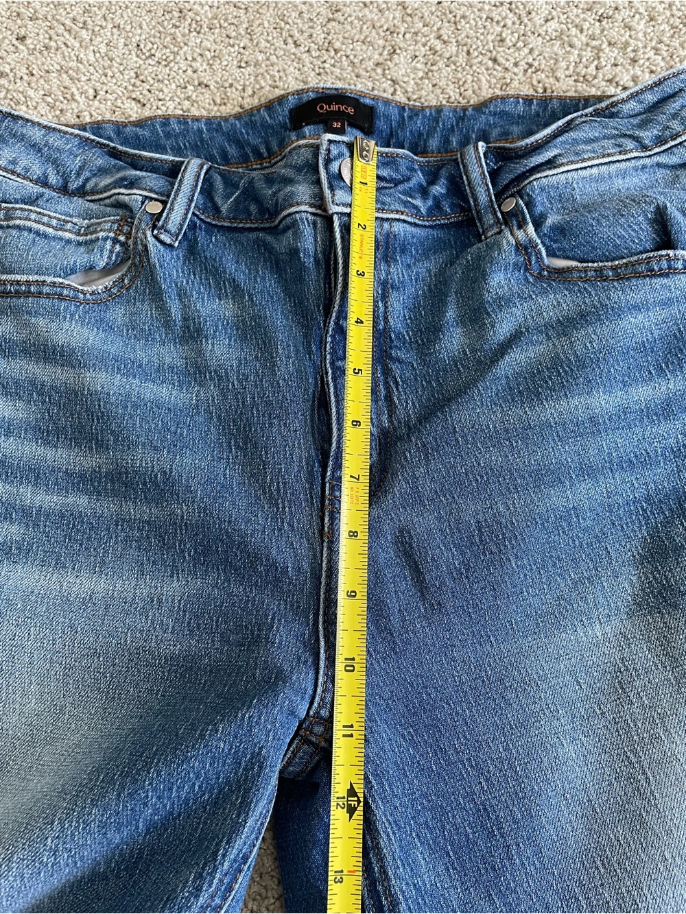 Quince Jeans Womens Size 32 Blue Denim Bella Stretch Relaxed Straight - Picture 5 of 7